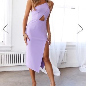 HELLO MOLLY THE WORLD IS YOURS MIDI DRESS LILAC